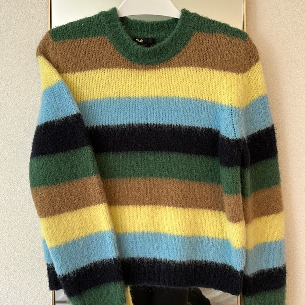 Maje mohair striped sweater